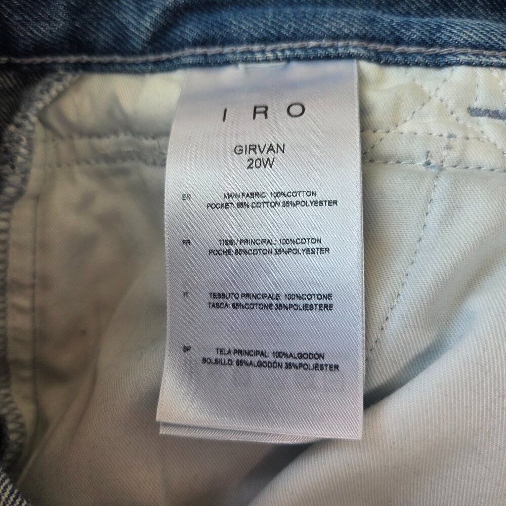 IRO Girvan Pleated Barrel Jeans Size 40 / US 8 / UK 12 Light Blue Wash Denim - Picture 7 of 11